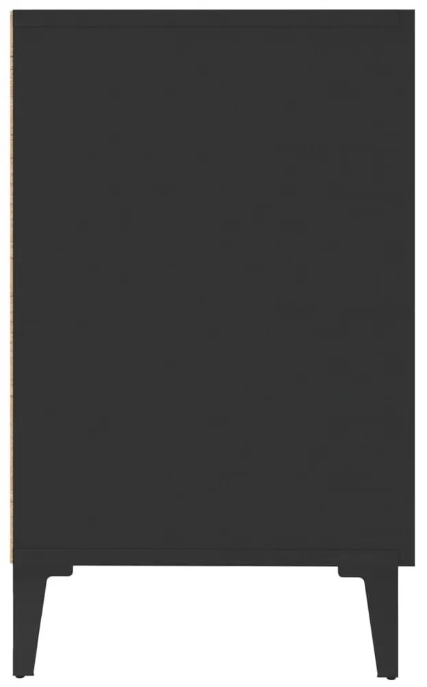 fekete szerelt fa tálalószekrény 100 x 36 x 60 cm