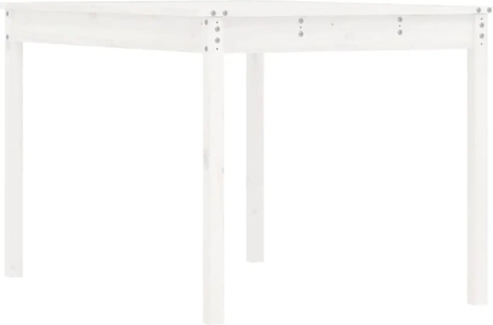 vidaXL fehér tömör fenyőfa kerti asztal 121 x 82,5 x 76 cm