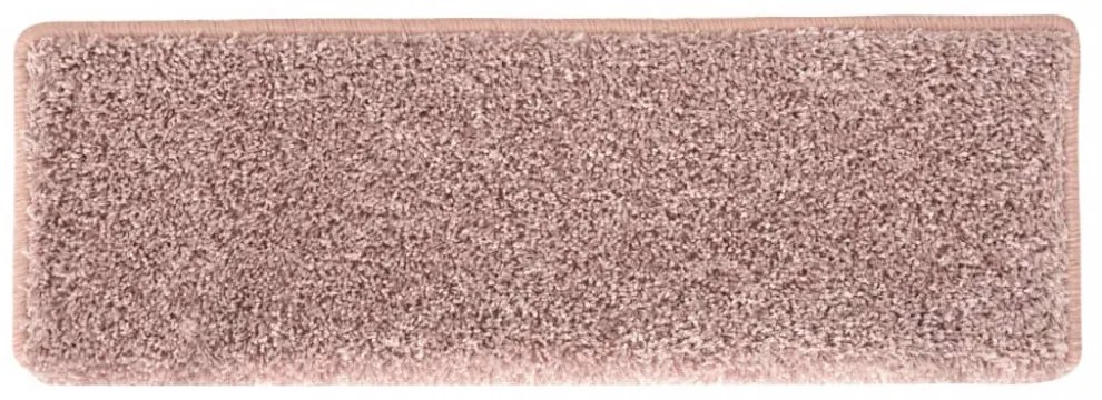 15 db fehér-rózsaszín lépcsőszőnyeg 65x21x4 cm