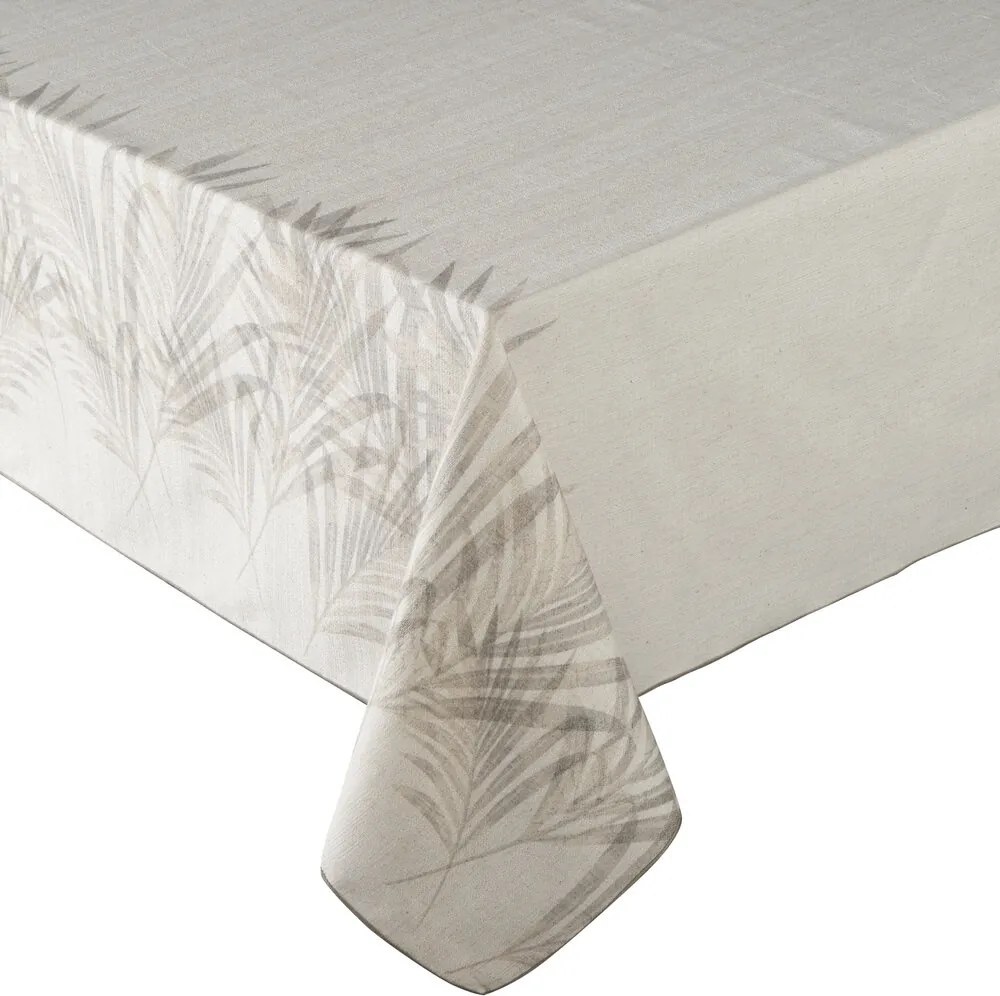 Abrosz dekoratív INES11 145x180 Eurofirany krém bézs pálmalevél