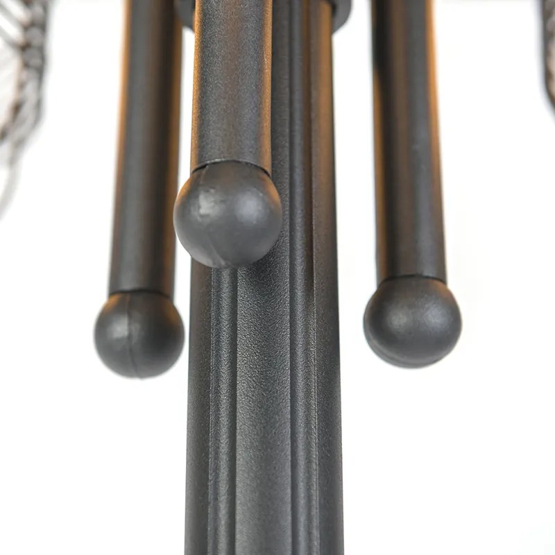 Okos kültéri lámpa fekete 3-fényes IP44 WiFi ST64-gyel - Guardado