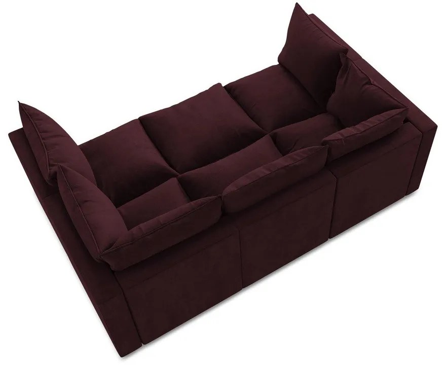 Borvörös kanapé 255 cm Manao – Makamii