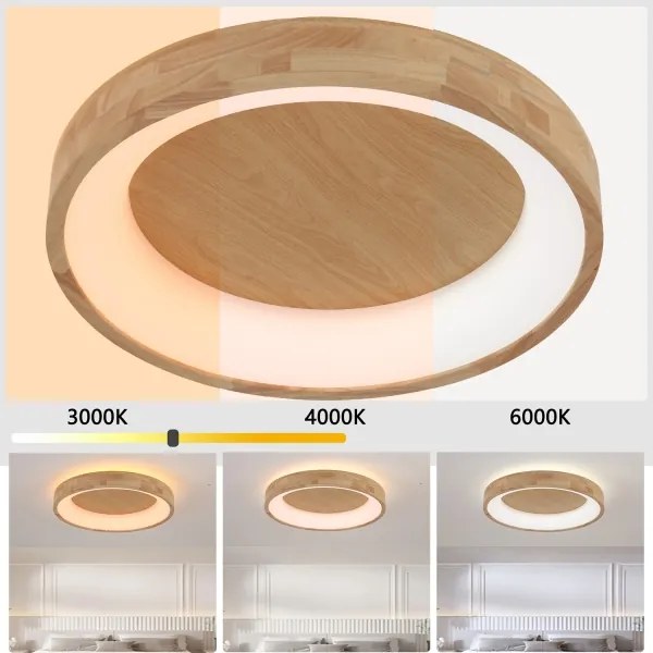 Brilagi-LED mennyezeti lámpa FALCON WOOD LED/40W/230V 3000/4000/6000K 60 cm fa