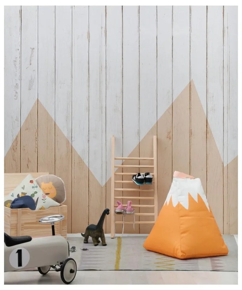 Sárga-bézs gyerek babzsák Mountain – Little Nice Things