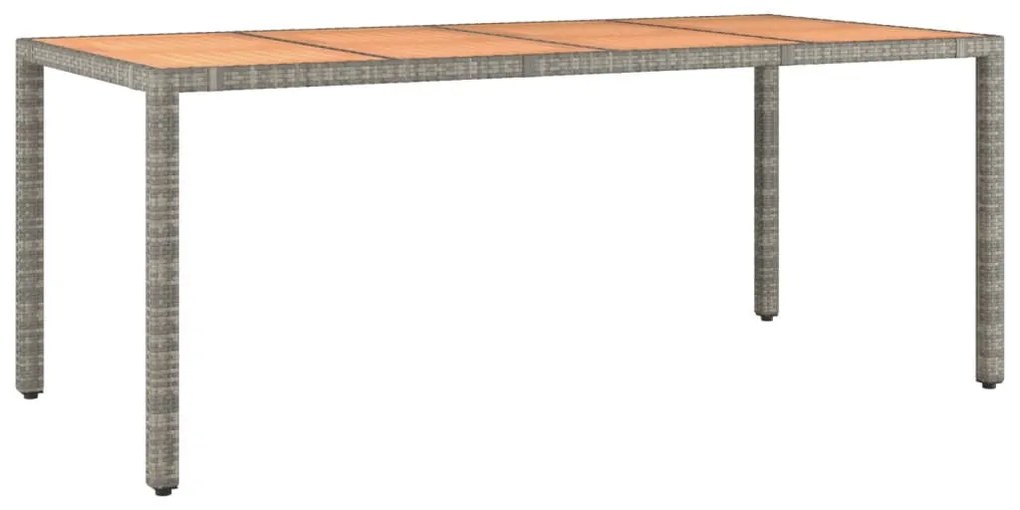 vidaXL 7 részes szürke polyrattan kerti bisztrógarnitúra párnákkal