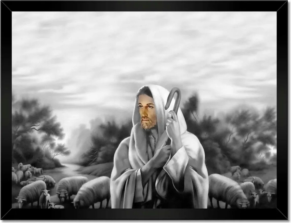 Poszterek keretben 40x30 A jó pásztor Juhász