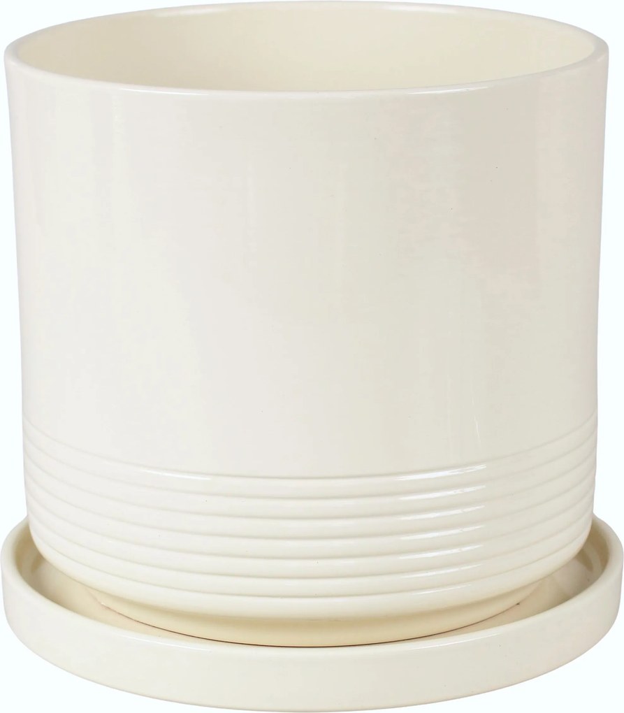 Kerámia kaspó bézs Cermax 20,5 cm x 20,5 x 19,5 cm