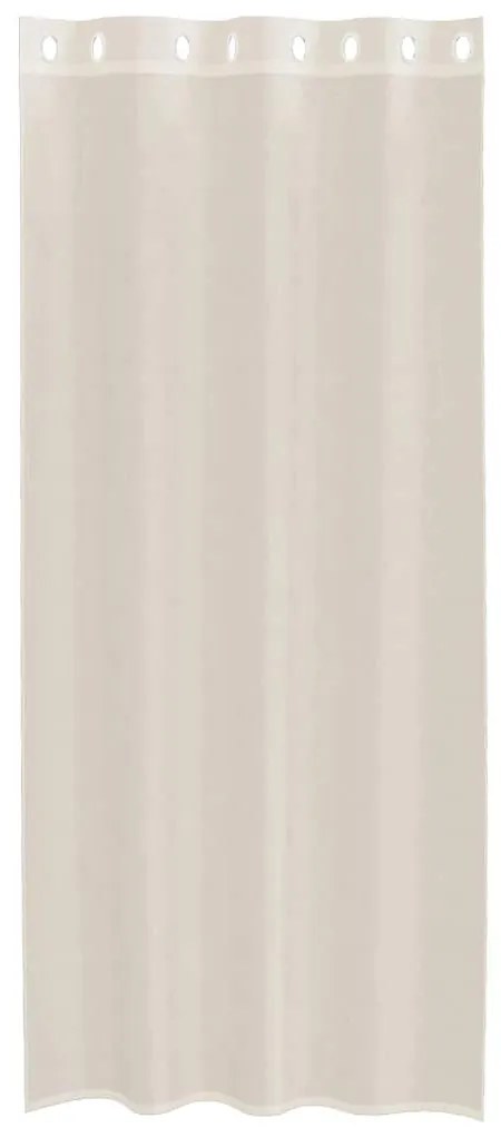 2 db krémszínű fátyolfüggönyök rojtokkal 140x225 cm