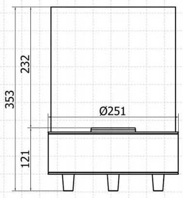 Planika Dancing Flames - BIO kandalló 36,3x25,1 cm 2,5kW