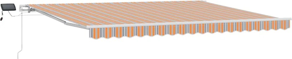 vidaXL Behúzható napellenző Sokszínű 450 × 300 cm Szövet és Acél