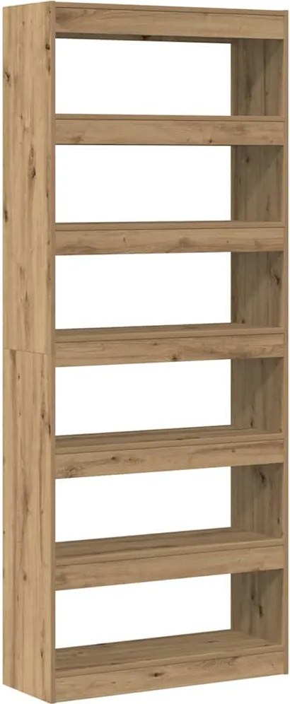 vidaXL Könyvespolc polcokkal Artisan tölgy 80 x 30 x 198 cm Faanyag