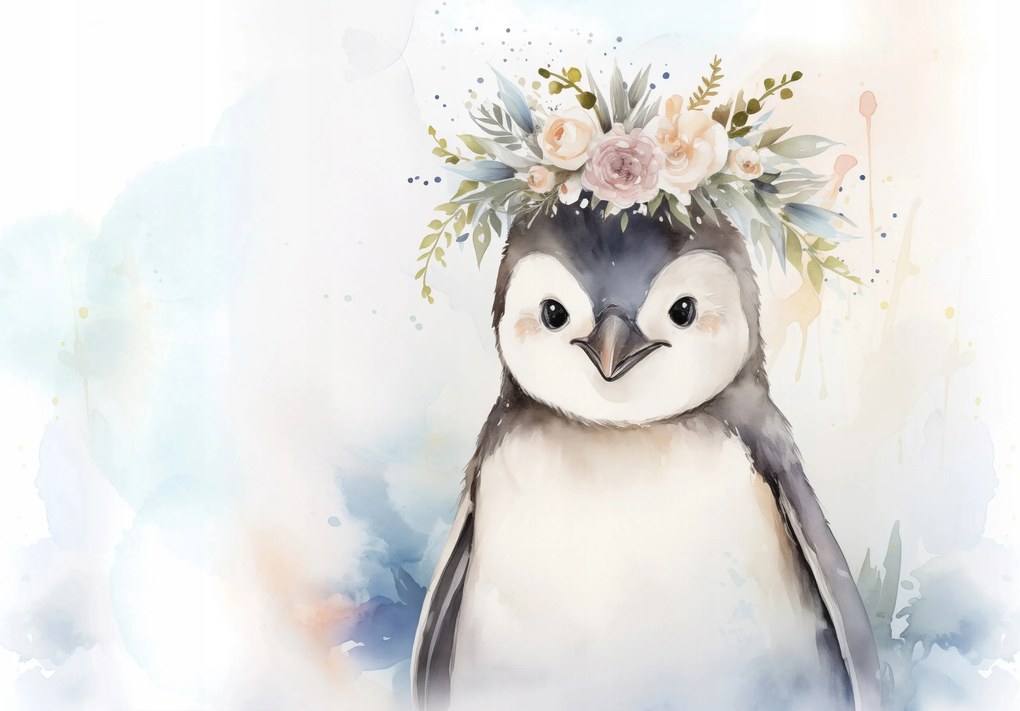 Fotótapéta Gyerekeknek falra aranyos állatok Pingvin+ Ragasztó 208 x 146