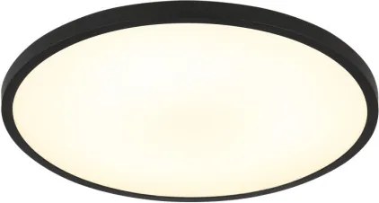 Globo 41566-20S Mennyezeti lámpa matt fekete műanyag, fehér műanyag, felfelé is világít "háttérvilágítás", ø: 300mm, M: 35mm, tartozék: LED 20W 230V, 1700lm forrás, 1000lm kimenet, 4000K