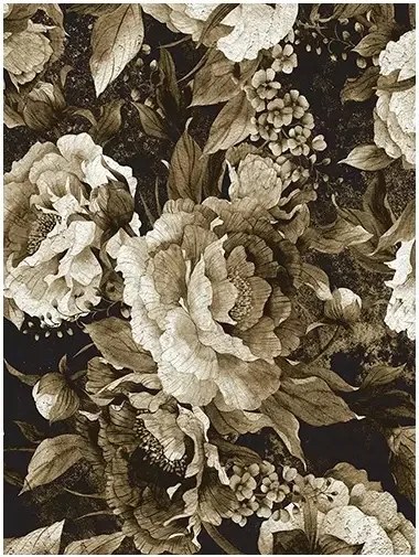 Fotótapéta virágok levelek retro stílus 206 x 275