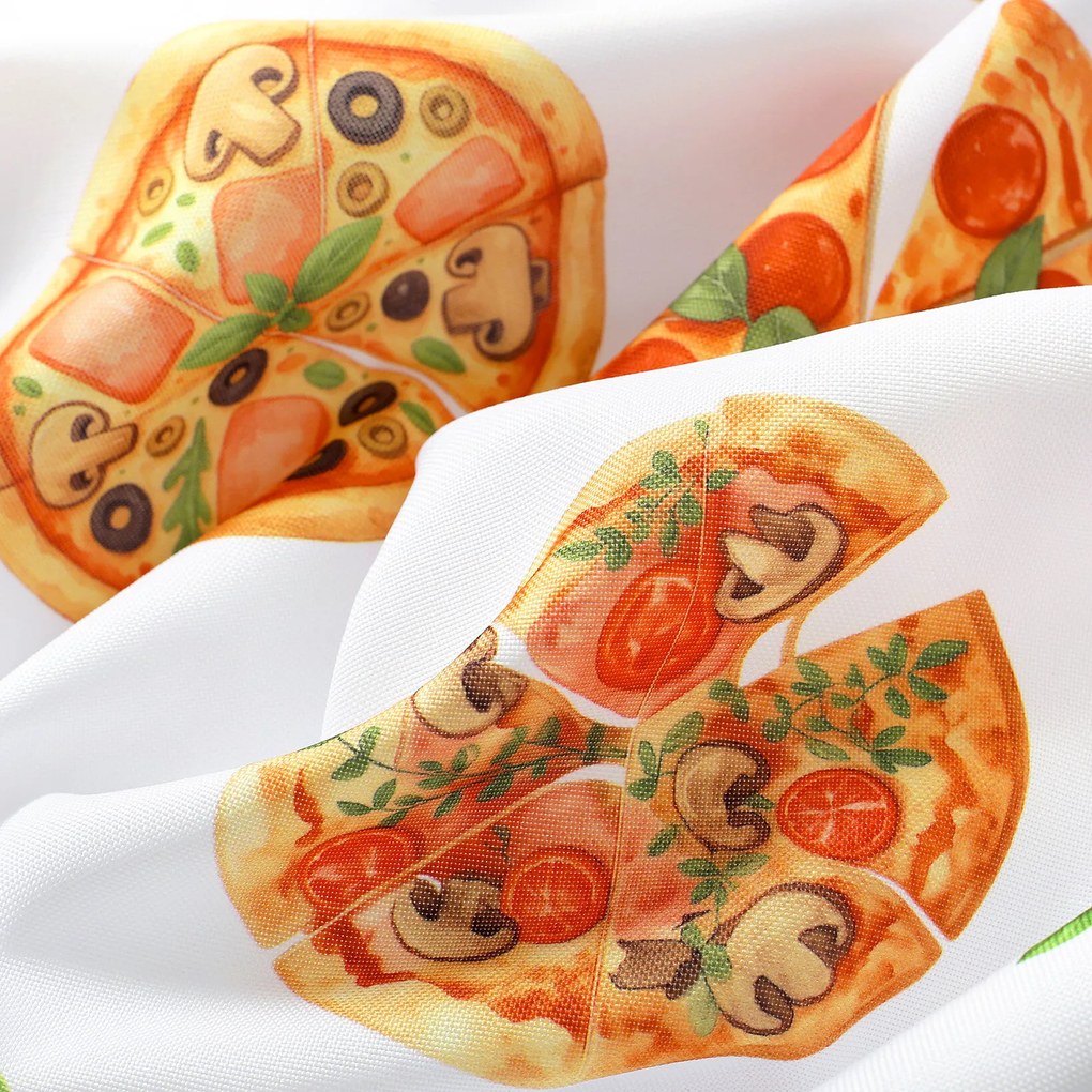 Goldea ovális teflonos terítő - ízletes pizza 140 x 180 cm