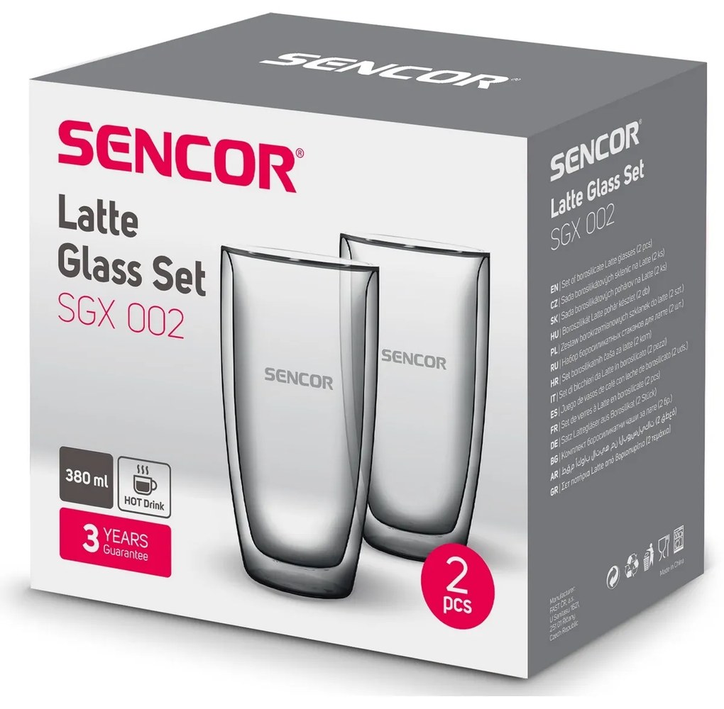 Sencor SGX 002 thermo tejeskávés pohár 380 ml, 2db