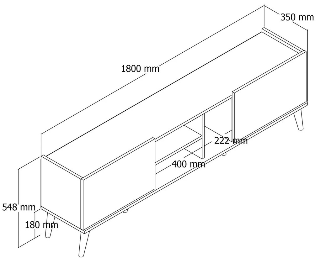 TV asztal Lotus Oak