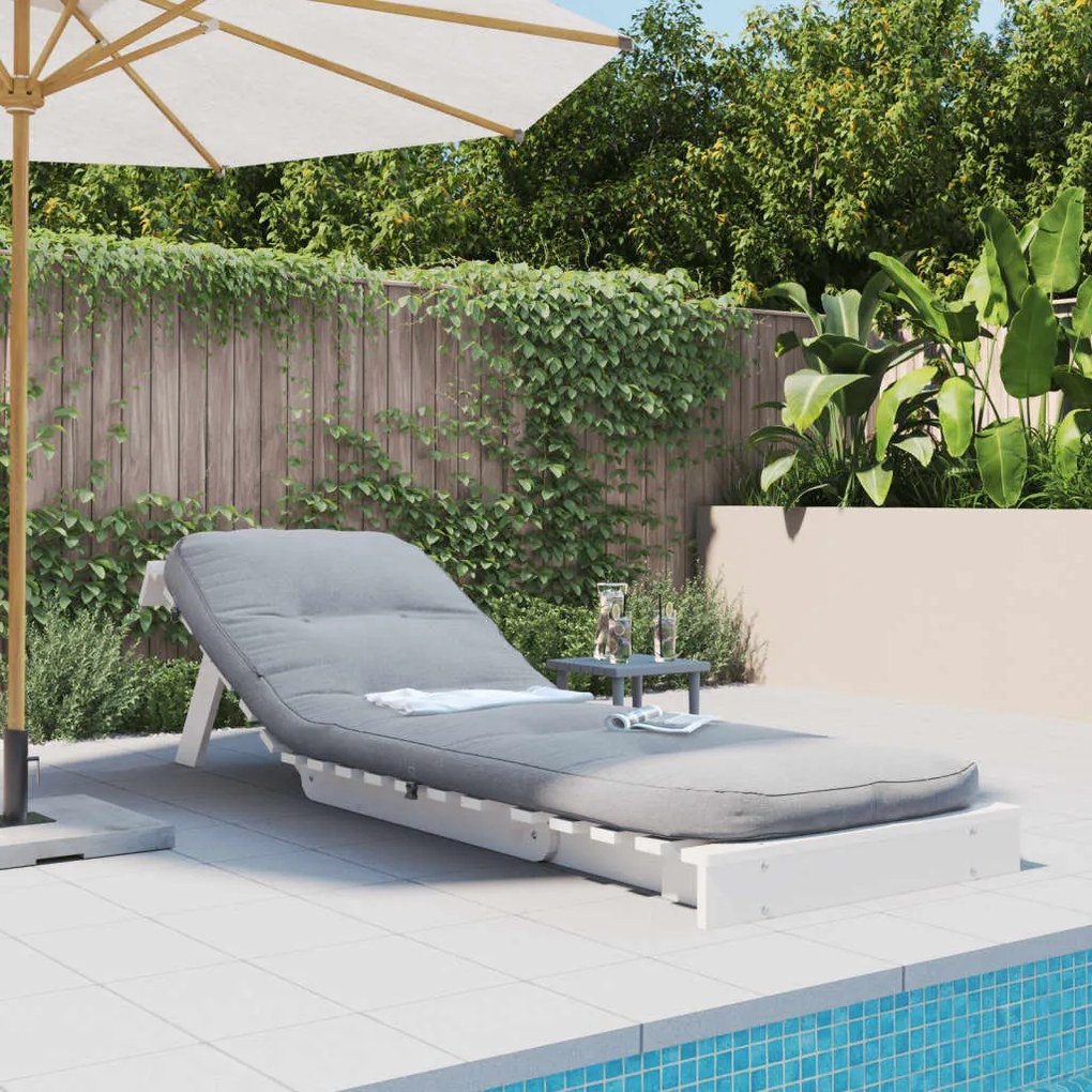 fehér tömör fenyőfa futon kanapéágy matraccal 70 x 206 x 11 cm