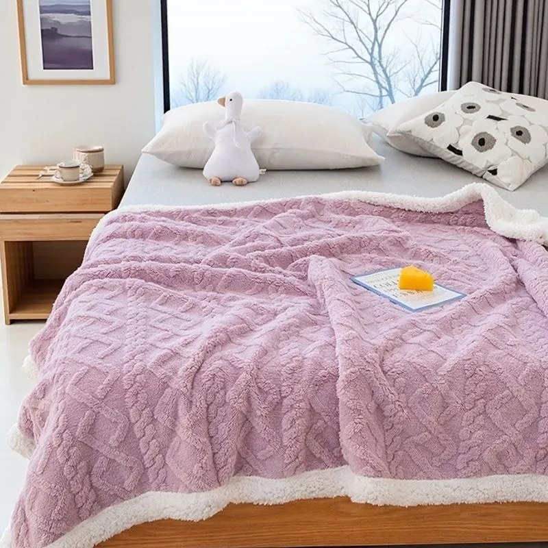 Meleg bárány takaró Homa KOBELA OLD PINK