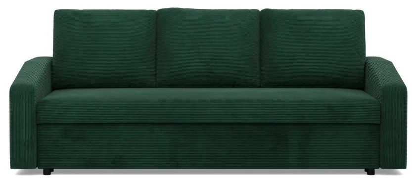 Zeus kanapéágy, kordbársony, bonell töltet, döntött kartámasz, zöld