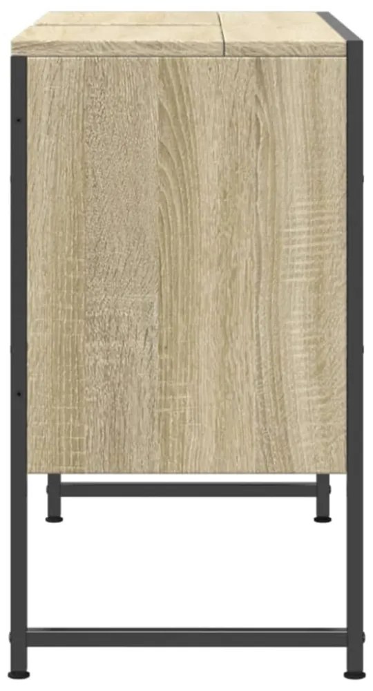 sonoma tölgy szerelt fa fürdőszobai mosdószekrény 80x33x60 cm