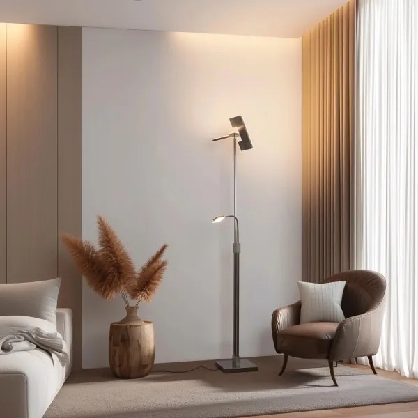 Eglo 33182 -LED Dimmelhető állólámpa SOLANO 1xLED/26W/230V+1xLED/3,2W króm