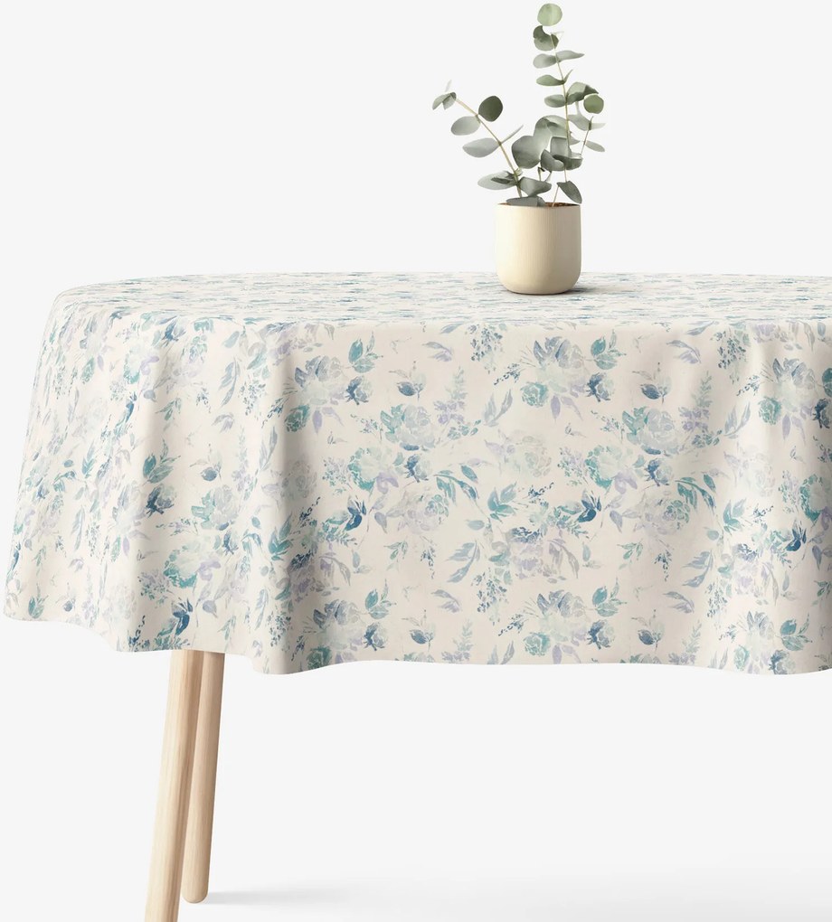 Goldea ovális dekoratív terítő valencia - növénylenyomatok 140 x 200 cm