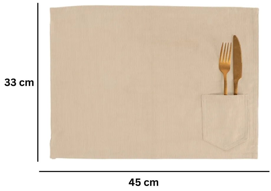 Textil tányéralátét 33x45 cm Velmar – Tiseco Home Studio