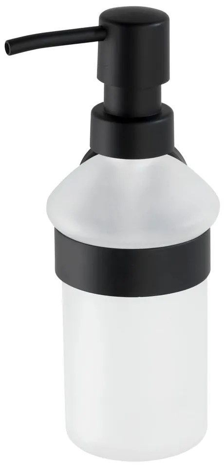 Matt fekete fali üveg szappanadagoló 200 ml Bosio – Wenko