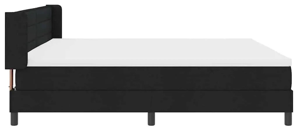 Boxspring ágy matraccal matracmal Fekete 200 x 200 cm