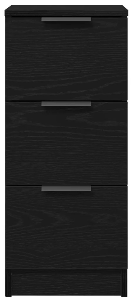 vidaXL Oldalszekrények 2 pcs Musta tammi 30 x 30 x 70 cm Faanyag