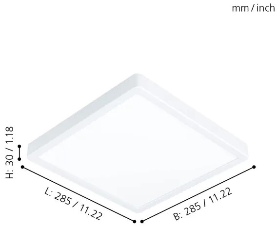 Eglo 99238 - LED mennyezeti lámpa FUEVA 5 LED/20W/230V