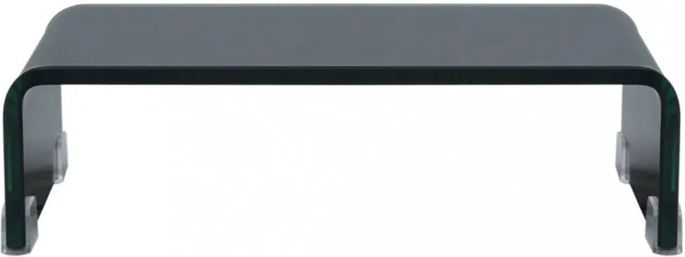 Fekete üveg TV/monitor állvány 40x25x11 cm