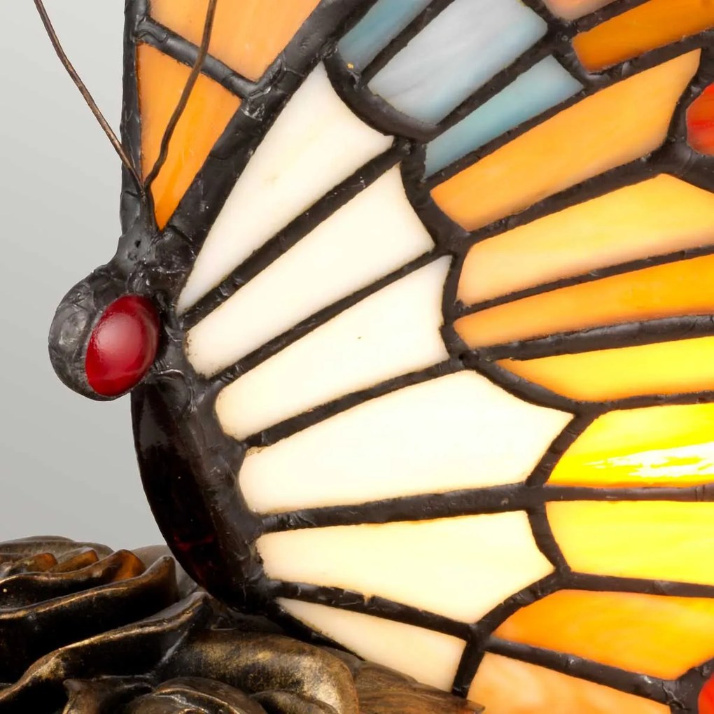 Quoizel tiffany asztali lámpa tiffany animal barna sokszínű elsqz-obutterfly-tl