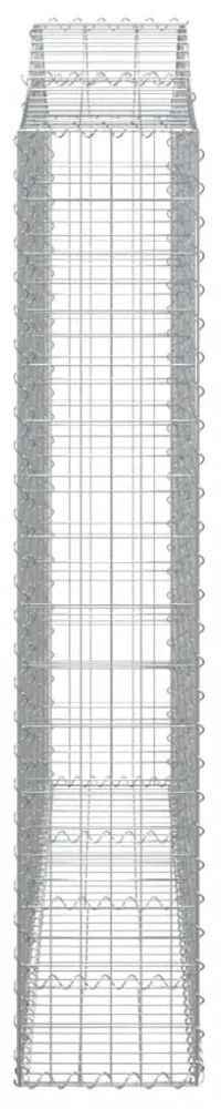 4 db íves horganyzott vas gabion kosár 200x30x160/180 cm