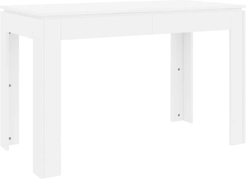 vidaXL fehér szerelt fa étkezőasztal 120 x 60 x 76 cm