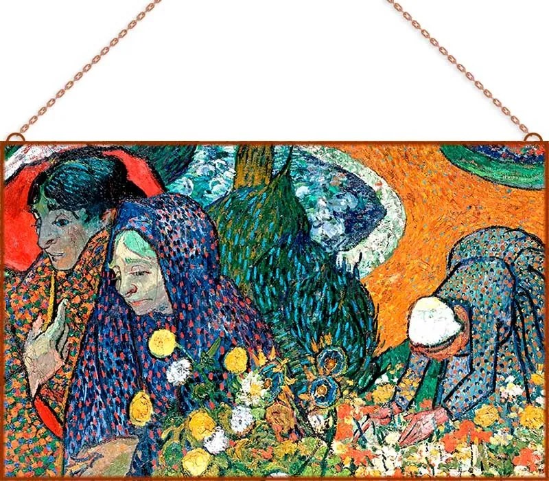 Van Gogh - Dolgozó asszonyok üvegkép, falikép
