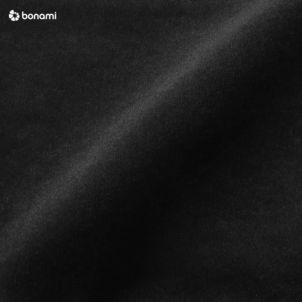 Fekete bársony kinyitható-tárolóhelyes kanapé 247 cm Lazaro – ELTAP