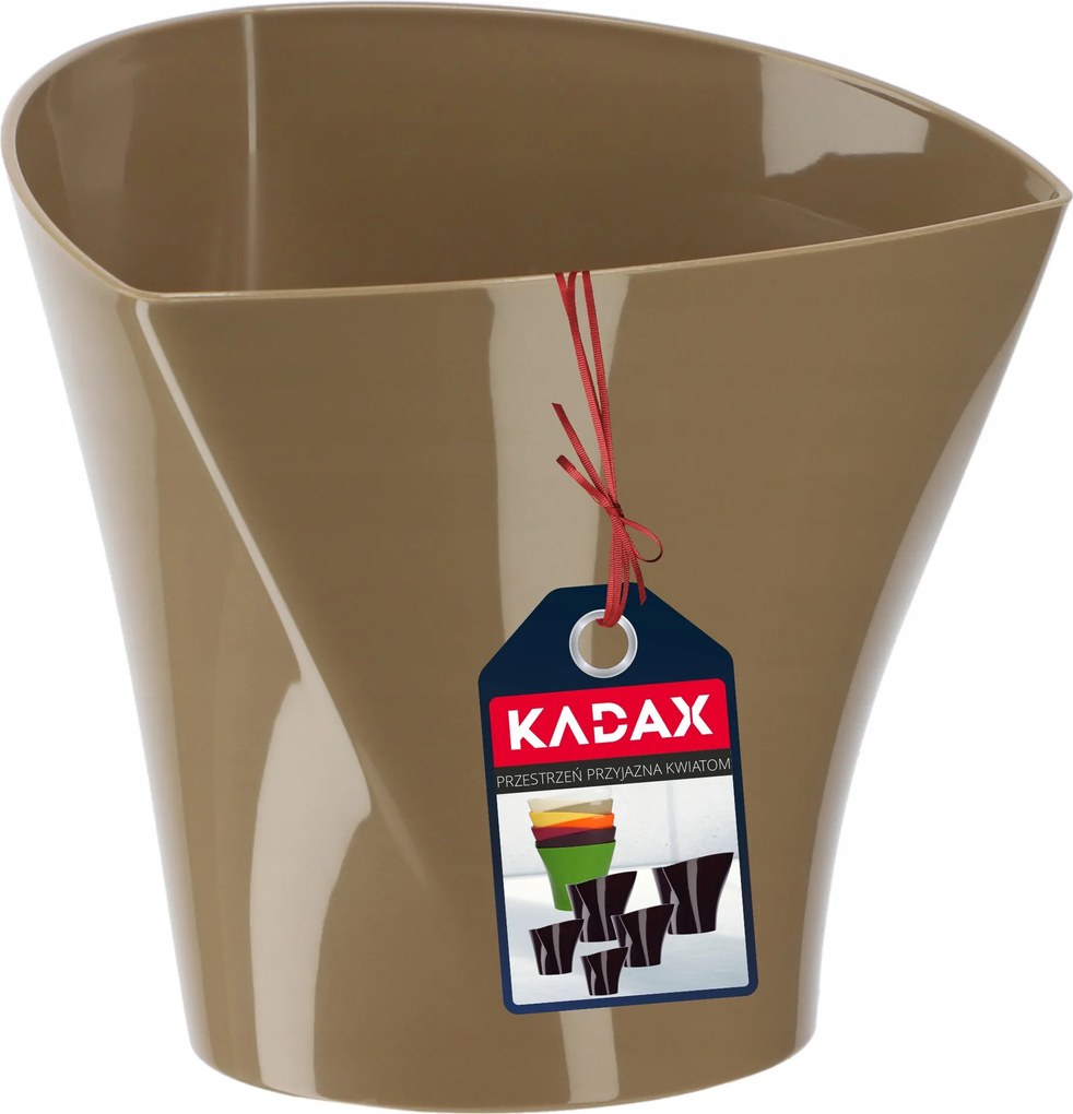 Virágtartó Fedő Virágtartó 17 cm Aszimmetrikus Bézs Műanyag