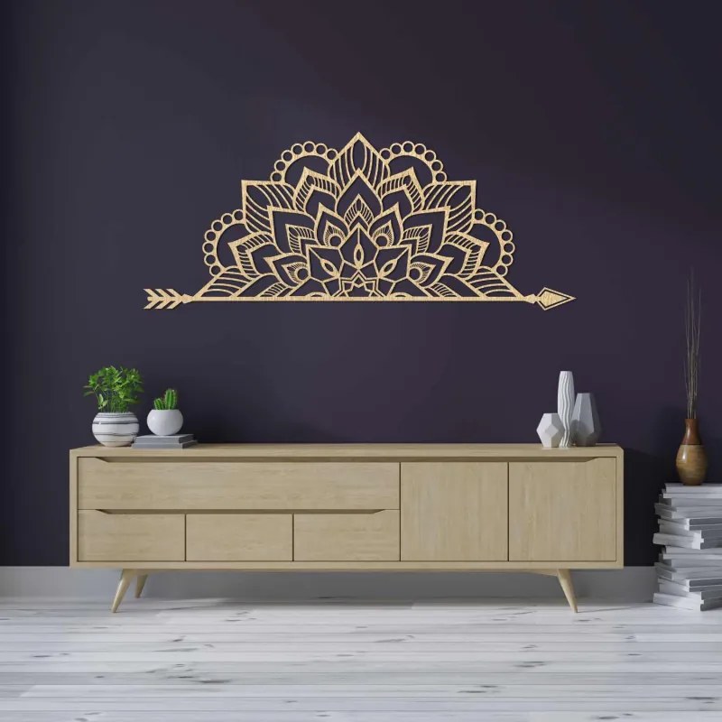 Fából készült mandala a falon - ARONGE
