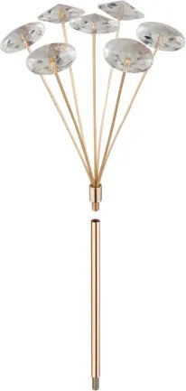 Globo 64135D1 Mennyezeti lámpa, fém arany színű, átlátszó K9 kristályok, ø: 600mm, M: 325mm, izzókkal/10676/: 6x G9 LED 3.5W 230V, 350lm forrás, 350lm kimenet, 3000K