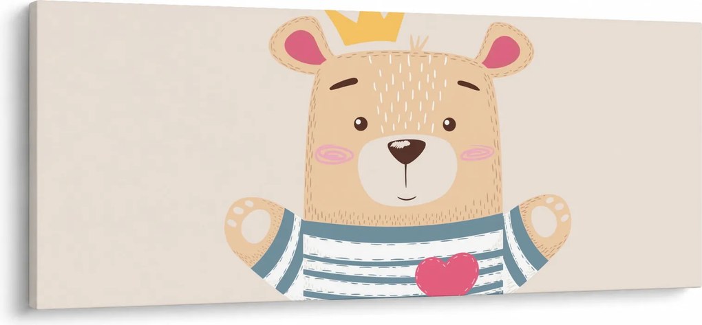 Kép - Teddy maci koronával (120x50 cm)
