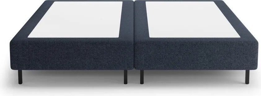 Sötétkék kárpitozott franciaágy ágytámla nélkül 160x200 cm Whale – Micadoni