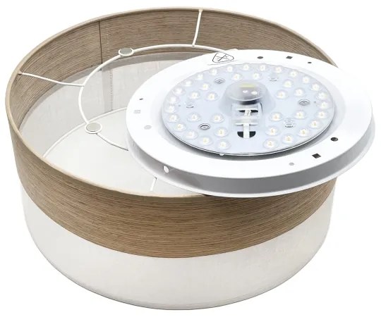 LED Mennyezeti lámpa SIRJA WOOD LED/20W/230V átm. 35 cm fehér/tölgy