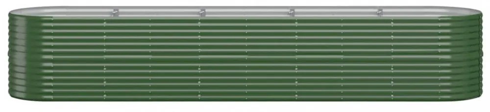 zöld horganyzott acél kerti magaságyás 368x80x68 cm