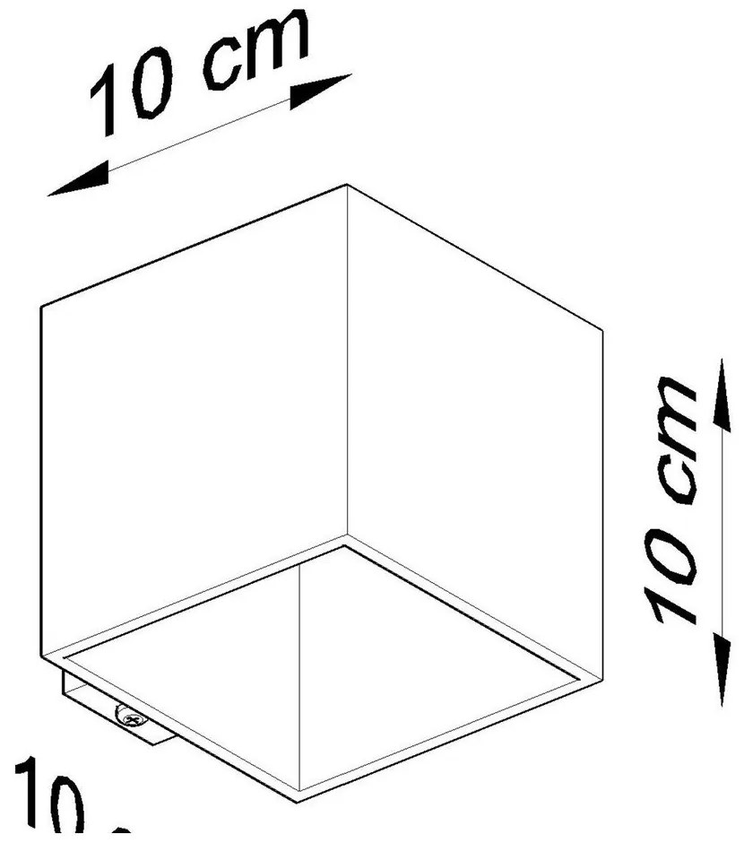 Fehér fali lámpa Geo – Sollux