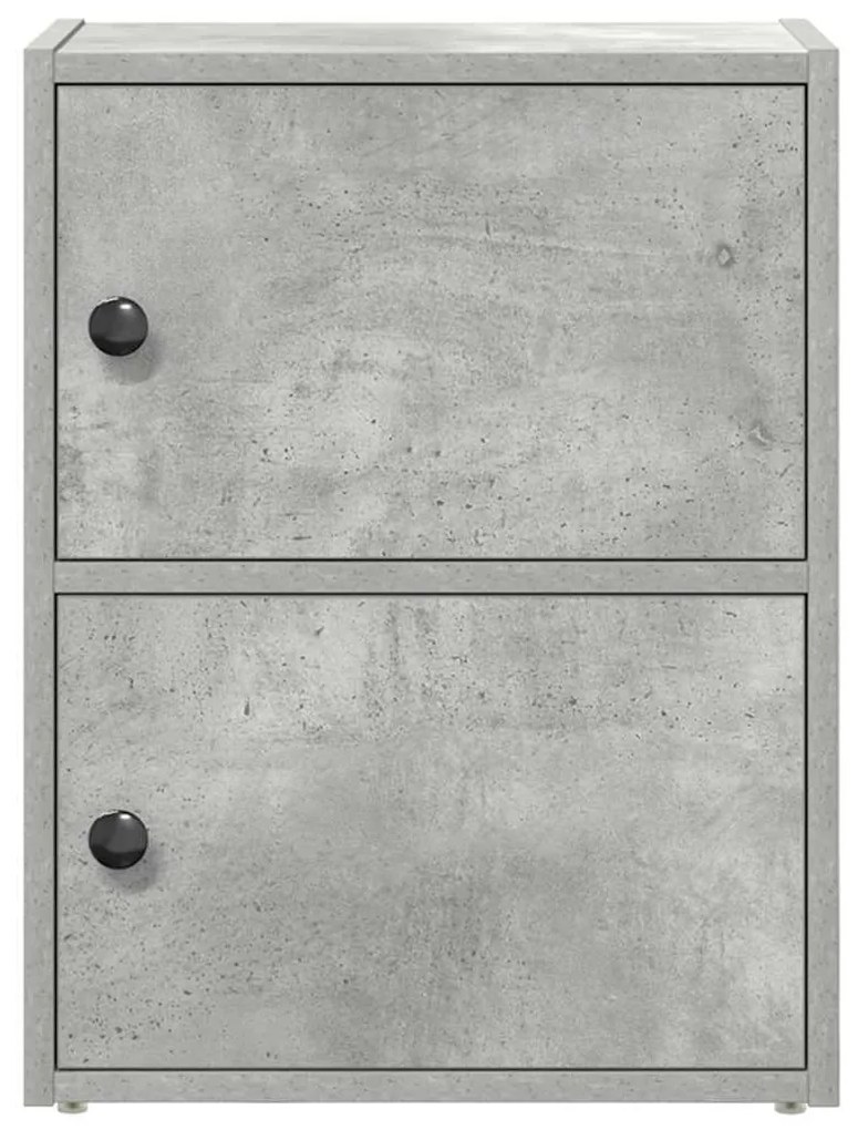 betonszürke szerelt fa könyvespolc 40x24x52 cm