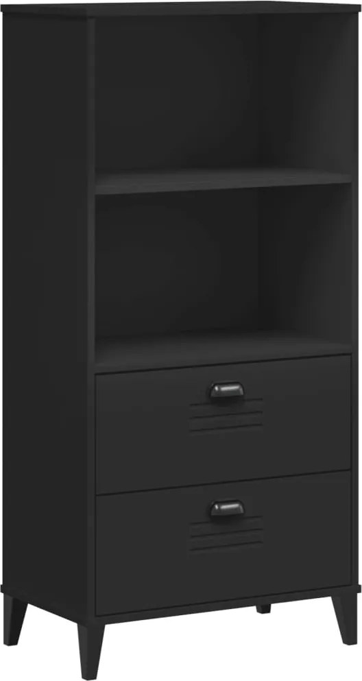 vidaXL VIKEN fekete szerelt fa könyvszekrény 60 x 35 x 123 cm