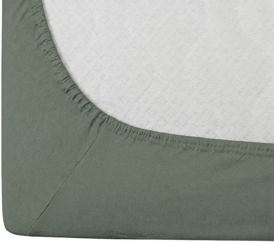 Pamut gumis lepedő STANDARD 90 x 200 cm szürkészöld