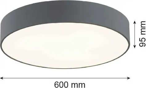 ARGON 2083 DARLING Ernyős Mennyezeti Lámpa Szürke E27 IP20